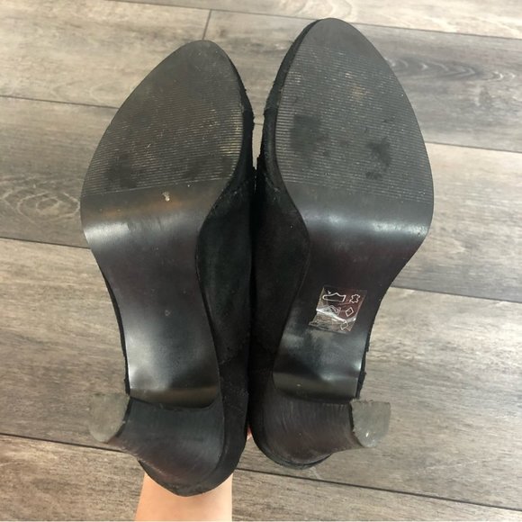 Real leather vintage style Oxford heels - Picture 5 of 6